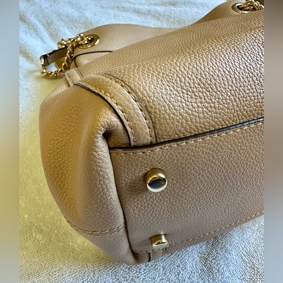 Coach Pebble Leather Eddie Shoulder Bag in Light Beechwood Color - Picture 13 of 14